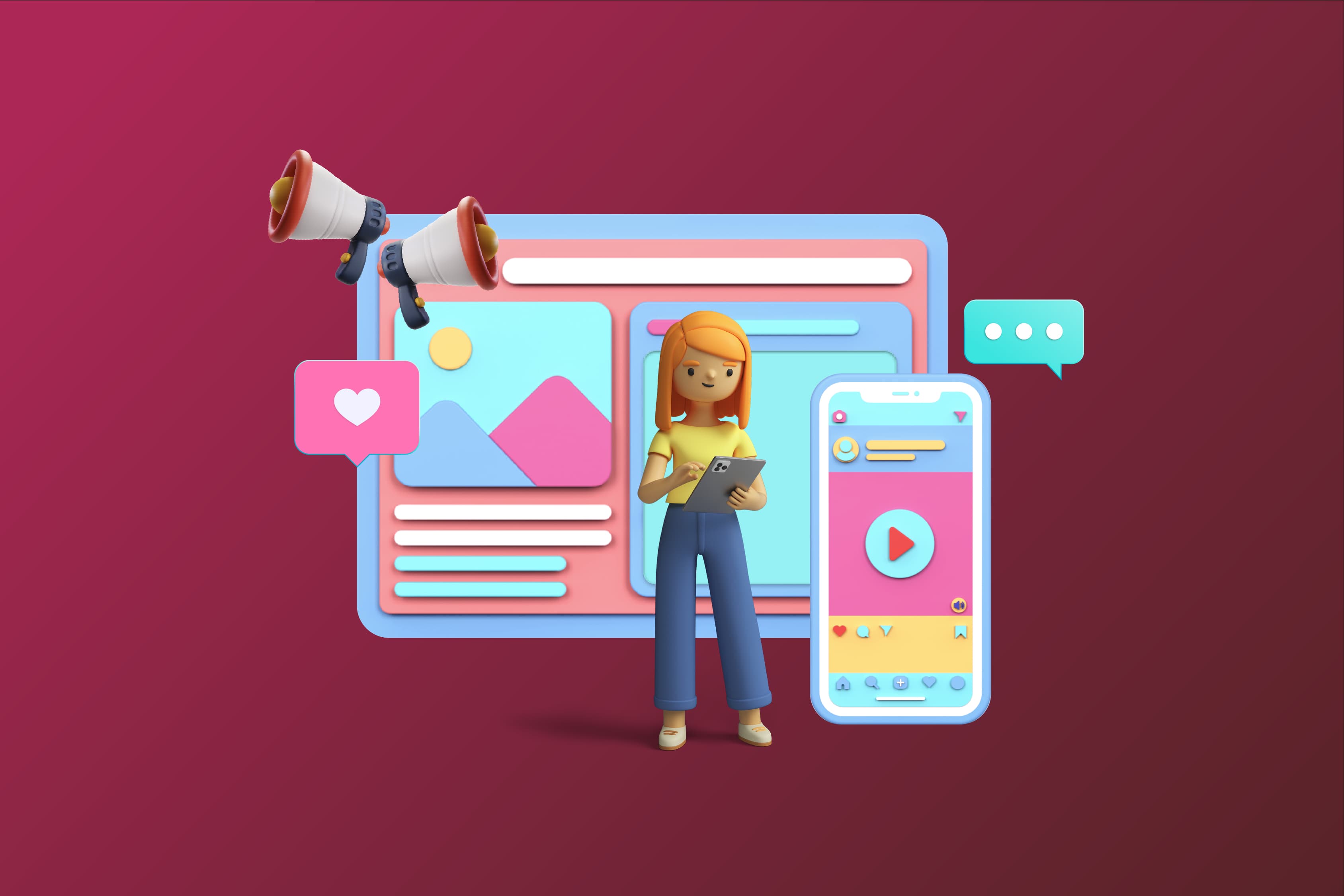 Selfie lead visuals